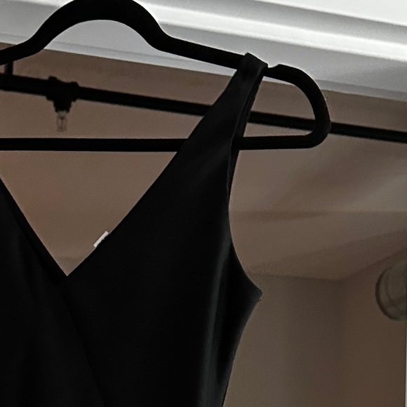 NWOT A New Day Black Satin Slip MIDI Dress - Picture 3 of 3